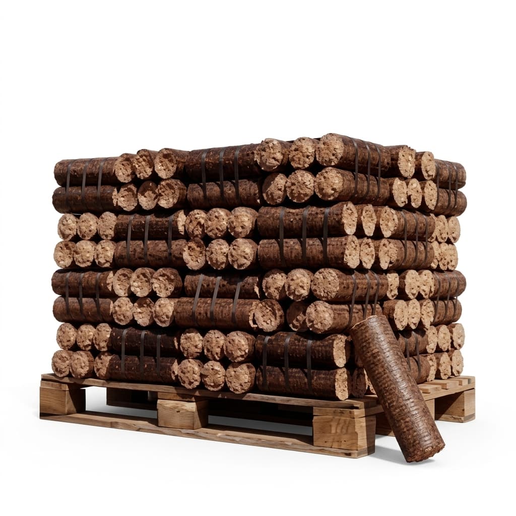 BoisExpress — Bois densifié Feuillus + résineux 1/2 palette de 480 kg Forêt Française