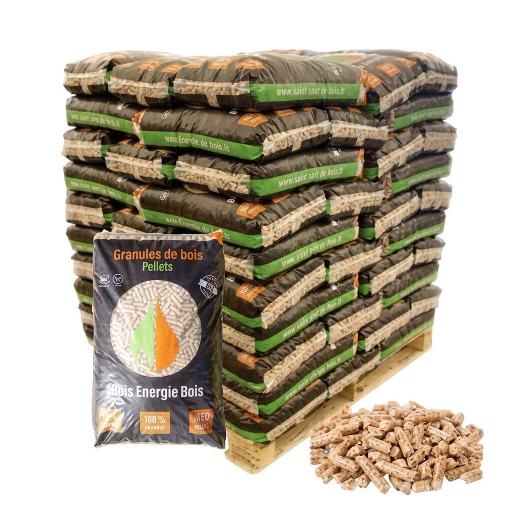 BoisExpress — Pellets Alpes Energie Bois Palette de 70 sacs de 15 Kg Artisan Français