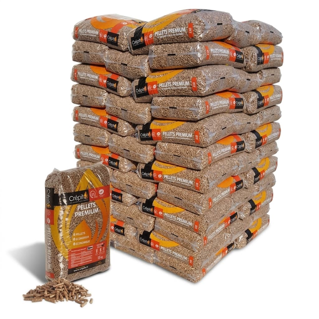 BoisExpress — Granulés bois BADGER 1/2 Palette de 36 sacs de 15 kg Séchage Naturel