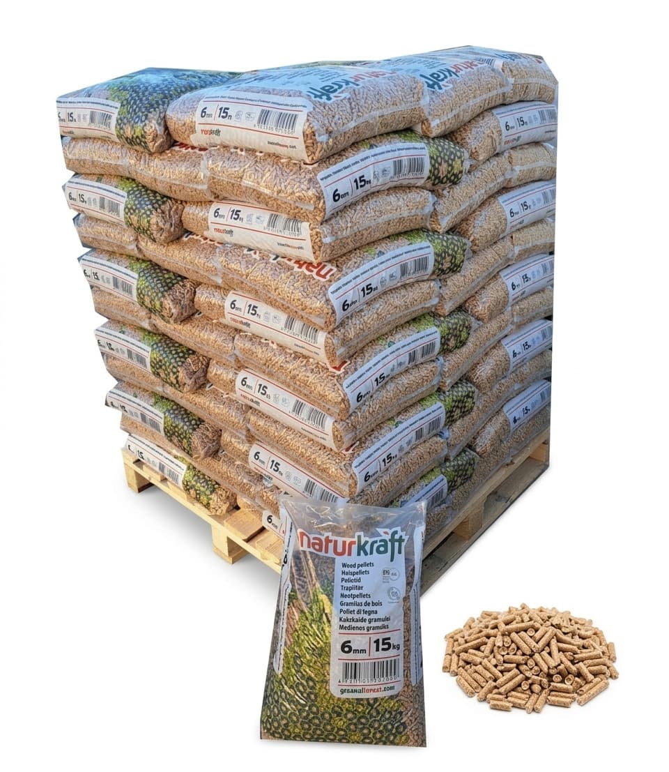 BoisExpress — Granulés Holz Westerwalder 1/2 Palette 36 sacs de 15 kg Bois Noble