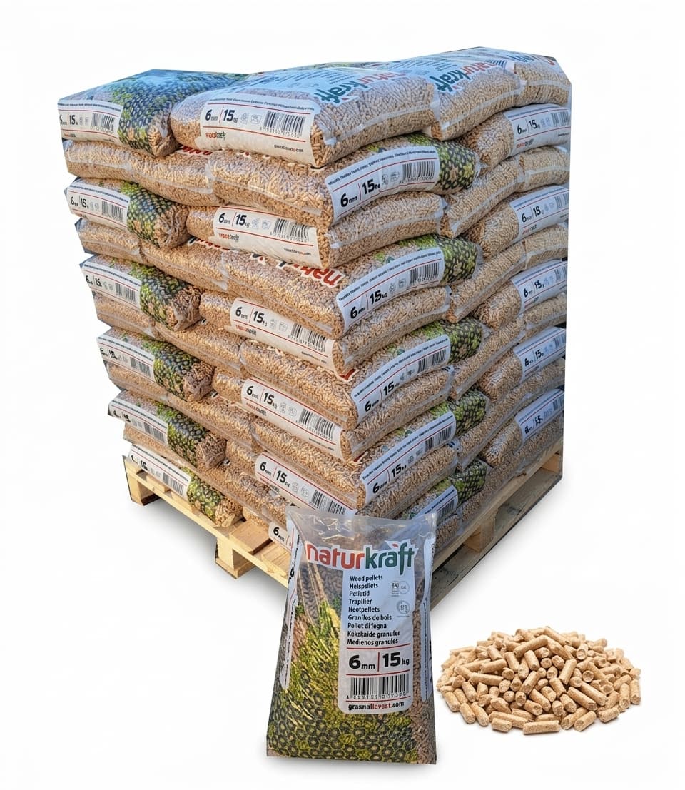 BoisExpress — Granulés de bois Naturkraft Palette de 66 sacs Tradition Bois