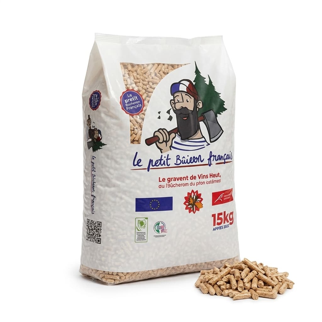 BoisExpress — Pellet Le petit scieur français 65 sacs de 15 kg 100% résineux Forêt Française