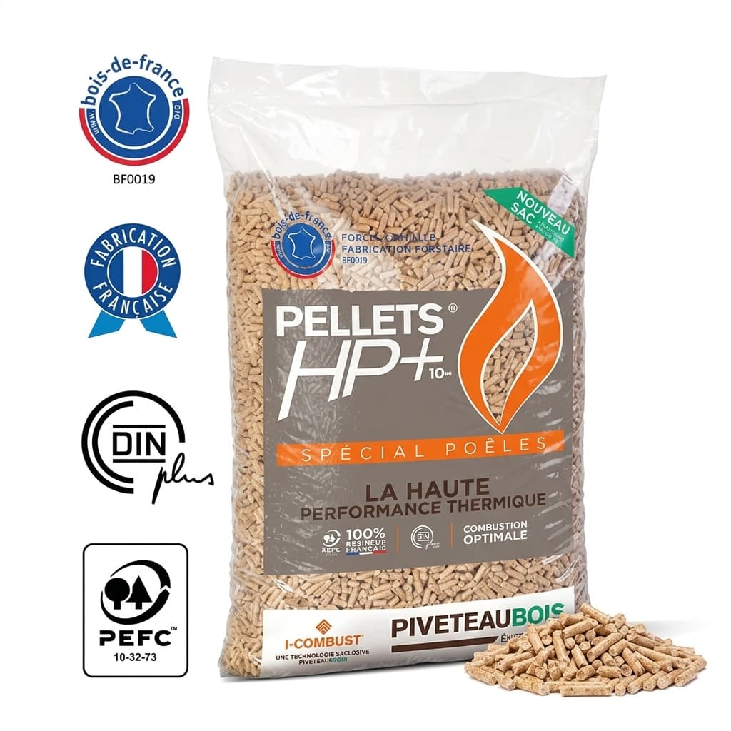 BoisExpress — Granulés de bois Piveteau HP+ 72 Sacs de 15kg Tradition Bois