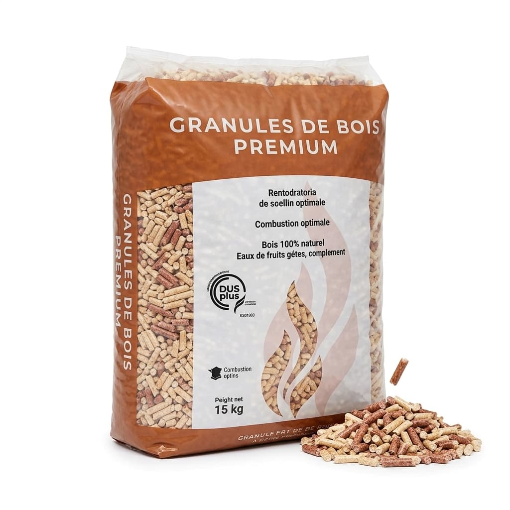 BoisExpress — Pellet Rochefort Palette de 65 sacs de 15kg 100% résineux Séchage Naturel