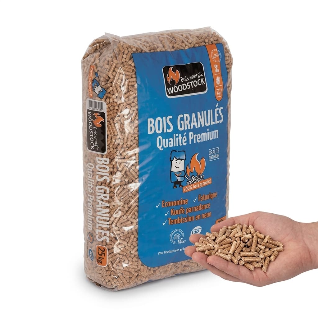 BoisExpress — Granulés de bois Woodstock 78 sacs de 15 kg Artisan Français