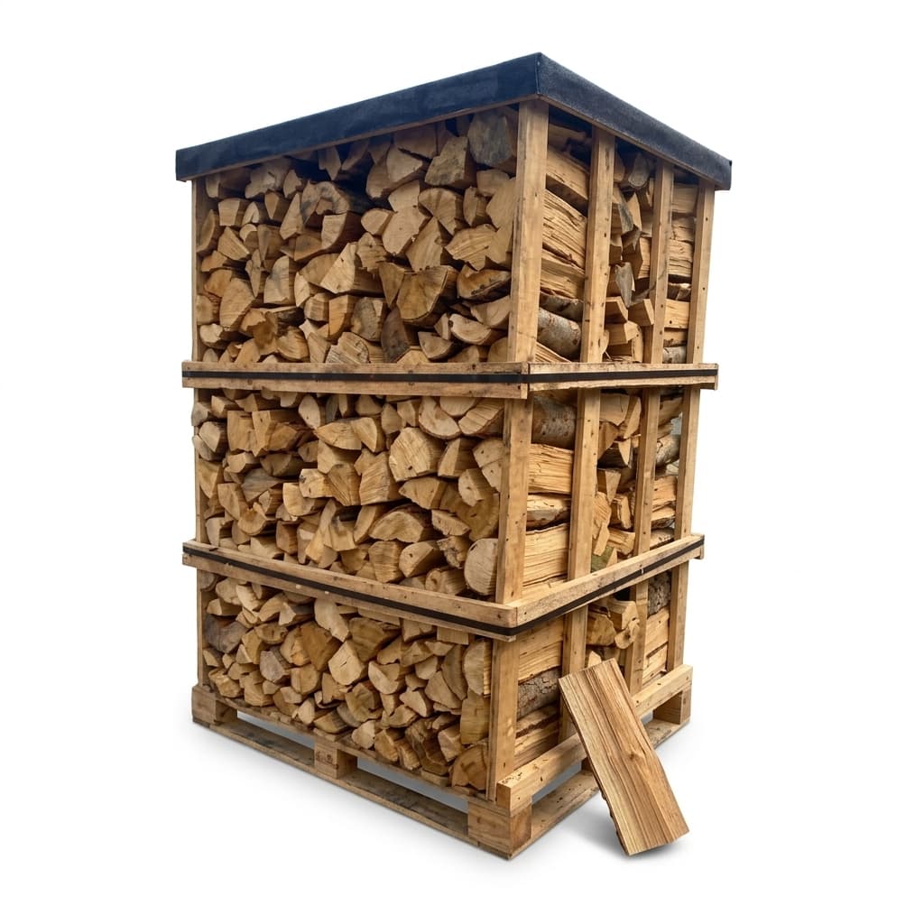 BoisExpress — Mélange de bois durs 1m Palette de 2 stères Séchage Naturel
